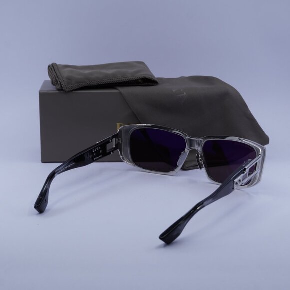 Dita ZIRITH DTS-435-A-02 Sunglasses Silver Rectangle Frame, Grey Lenses - Picture 12 of 12